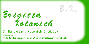 brigitta kolonich business card